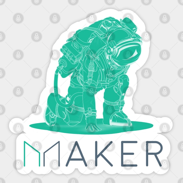 Maker  Crypto Cryptocurrency MKR  coin token Sticker by JayD World